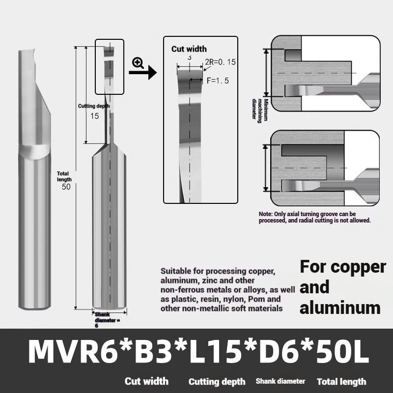 1139-MVR tungsten steel alloy large depth of cut groove cutter stainless steel, copper and aluminum with small hole coating boring cutter anti-vibration face groove cutter Shandong Denso Pricision Tools Co.,Ltd.
